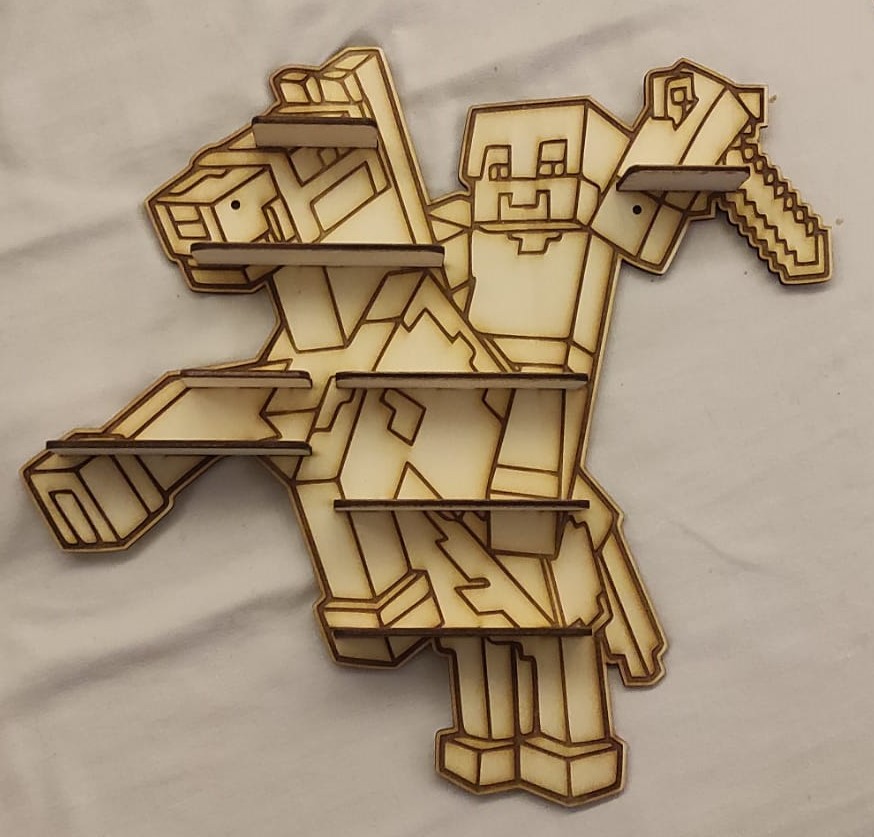 polička na figurky Minecraft